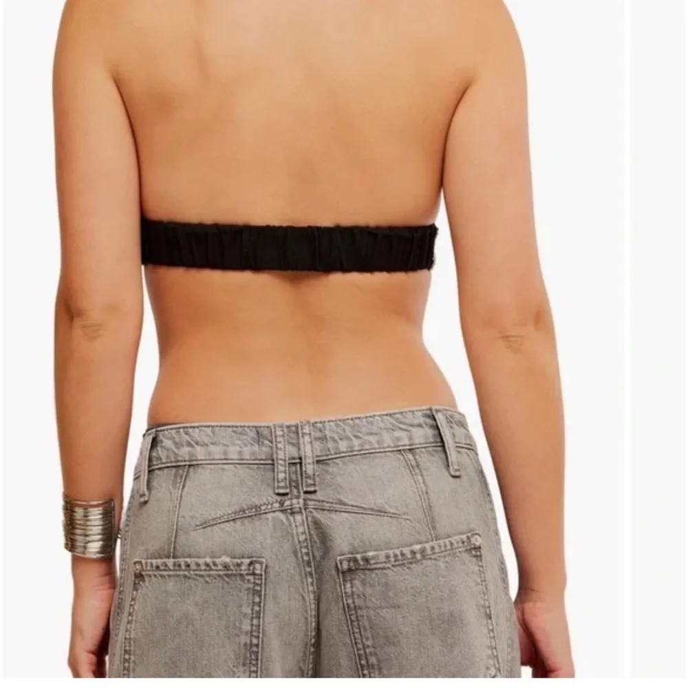 Free People Black and Silver Halter Top